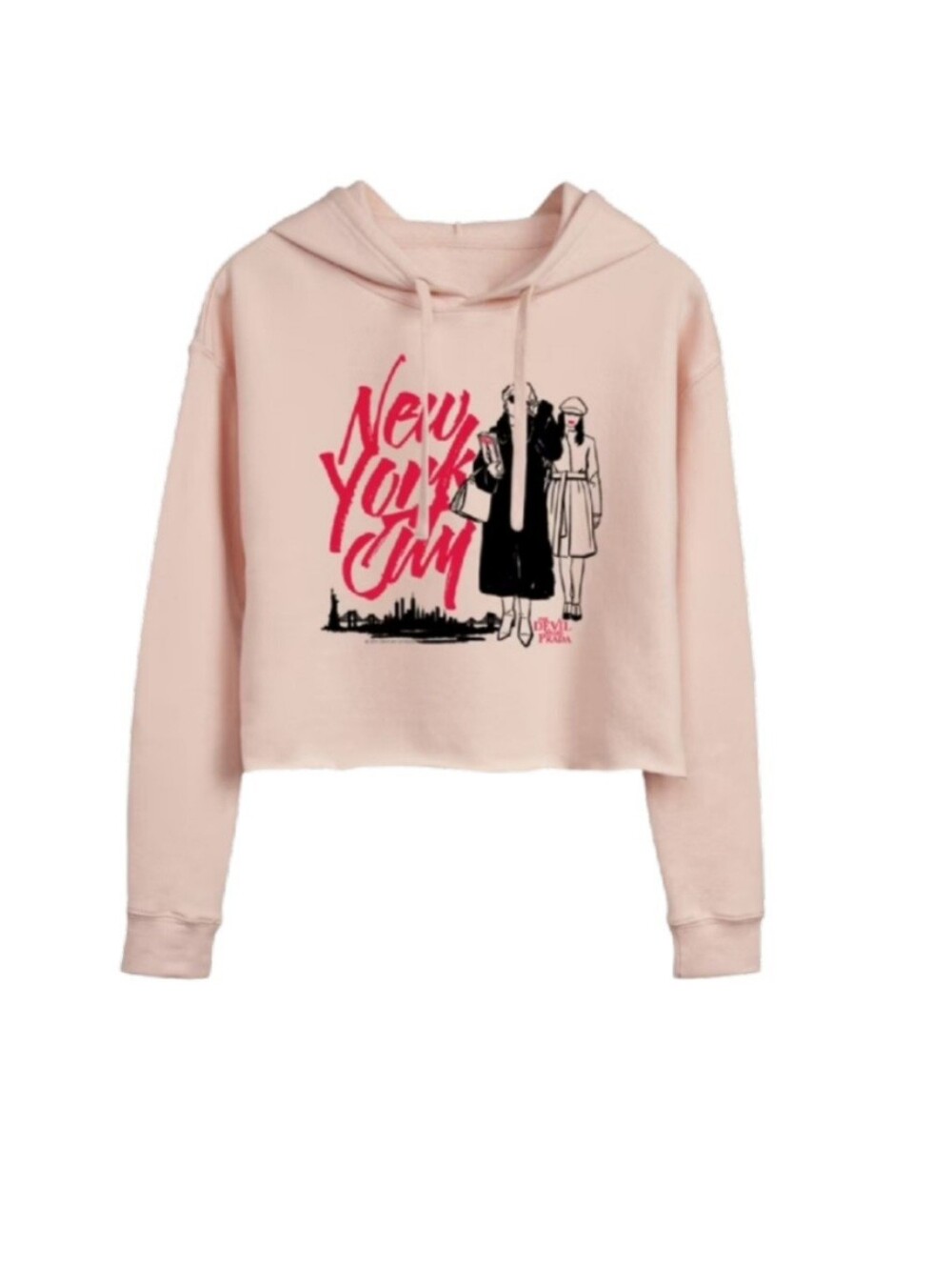 NEW The Devil Wears Prada Sweatshirt New York City Cropped Hoodie Juniors Large
